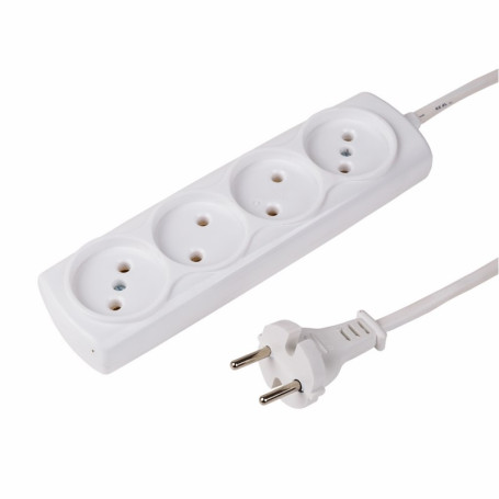 Extension cable 4 sockets 3 m 2x0.75 mm2 used OPTIMA white PROCONNECT