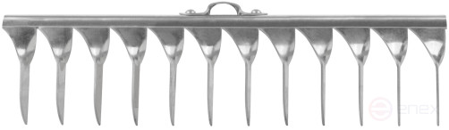 Грабли, витой зуб, нержавеющая сталь, 12 зубьев, без черенка