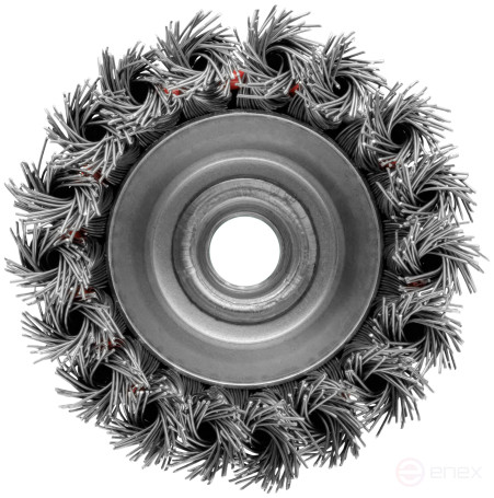 Корщетка-чашка, гайка М14, стальная витая проволока 75 мм, блистер