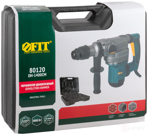 Disassembly drill 1400 W; 0-520 rpm; 0-4100 rpm; 9 J; 2 dir.; SDS-MAX; 6.65 kg; case