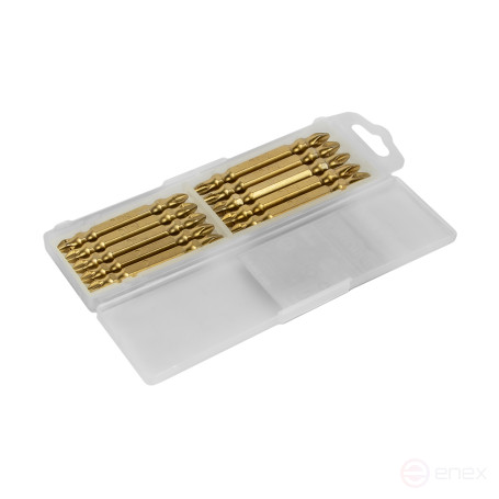 Бита отверточная ПРАКТИКА "Эксперт" двусторонняя PH-2/PH-2 х 65мм Tin (10шт (036-988)