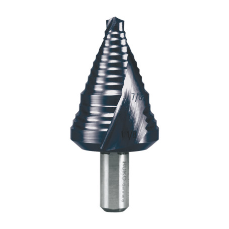Сверло ступенчатое HSS дюймовое CBN шлифованное со спиралевидной канавкой и подточкой острия Ø 7/8 - 1 1/8 TiAlN