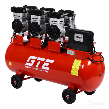Pneumatic compressor 220V 4.5kW 8atm. 420L/min. receiver-153L oil-free piston GTE