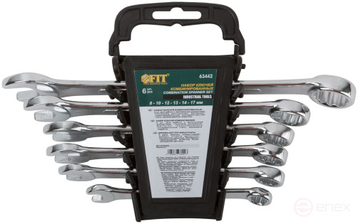 Ключи комбинированные в пластиковом держателе "Модерн", набор 6 шт. (8-17 мм)