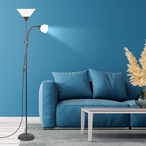 7088-502 Floor Lamp Rivoli Alexandrina 7088-502 Floor Lamp 1 x E27 40W + 1 x E14 40W Black