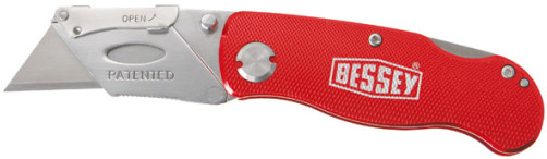 DBKAH-EU Folding construction knife, quick blade replacement, Spare blade compartment, Aluminum handle