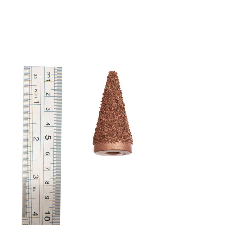NS05-3324 Rough cone Ø25x50mm AH 3/8"-24 thead, 24 Grit