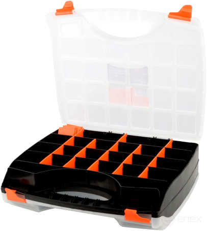 Ящик органайзер двойной пластик (АвтоDело) 325х280х85мм (44312)