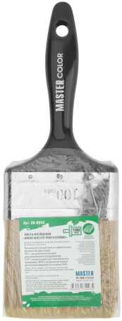 Кисть флейцевая "Wood Master", микс из 3-х видов щетины/филамента, 100х22х89 мм
