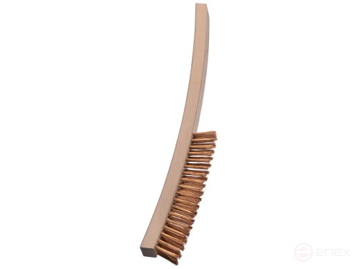 Щетка ручная, 5х19 рядная, бронзовая проволока BRO прямая 0,30 мм, высота ворса 30 мм