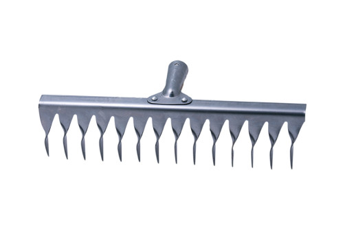 Riveted rake with twisted tooth GC-14 b/h, stainless steel 2.0 mm