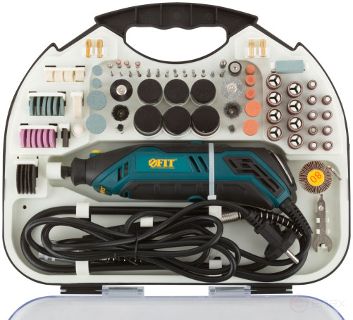 Engraving machine 130 W; 10000-35000 rpm; 2.4/3.2 mm; Brush set; set of nozzles 210 pcs.; case