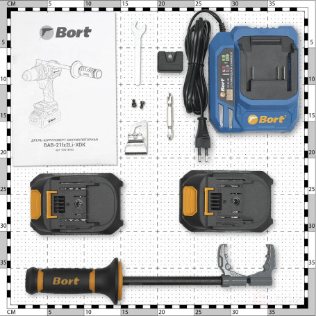 Cordless impact drill BORT BAB-21Ix2Li-XDK (2x4Ah+battery)