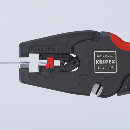 KNIPEX MultiStrip 10 стриппер автоматический, зачистка: Ø 0.03 - 10 мм (AWG 32 - 7), рез кабеля: 1-жил. 6 мм², многожил. 10 мм², L-195 мм