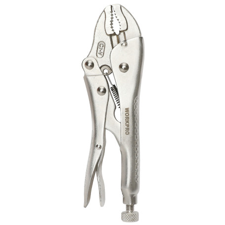 Locking pliers with curved clips 250mm CR-V prof WP231059 WORKPRO