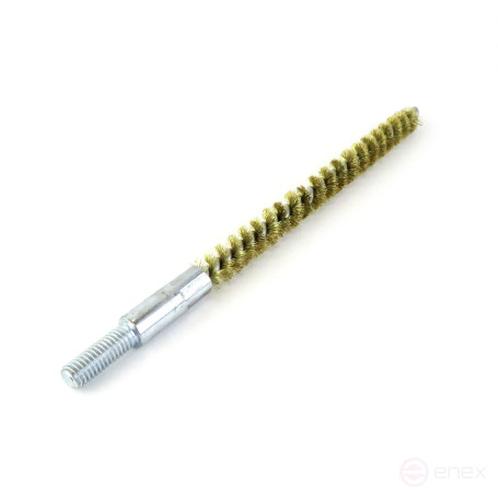 Brass brush D8, pile 0.15, fit M6 thread (14-243) brush for gentle cleaning and cleaning of holes, channels, heat exchangers, pipes and equipment in furnace, chimney, boiler systems