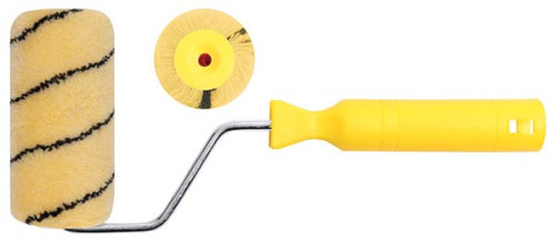 Валик полиакриловый бежевый с черной полосой "миди", диам. 30/51 мм; ворс 10,5 мм, 100 мм