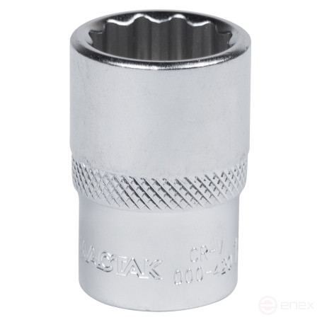 Standard twelve-sided socket 1/2", 19 mm MASTER 000-42019