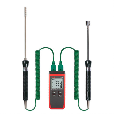 RGK CT-12 thermometer with TR-10A air Temperature probe and TR-10S surface probe with verification