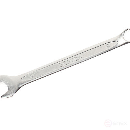 Ключ комбинированный 9мм ER-53091 (Chrome vanadium) на держателе PRO ЭВРИКА 1/20/400