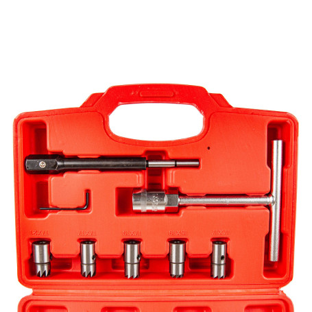 A set of devices ER-86707 for cleaning and restoration of plantings. nozzle slots, 7p. (milling cutter size:17x21,17x19,15x19,17x17mm) in EUREKA case /1/5