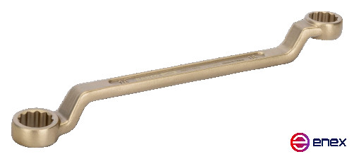 ИБ Накидной изогнутый гаечный ключ (алюминий/бронза), 18x19 мм