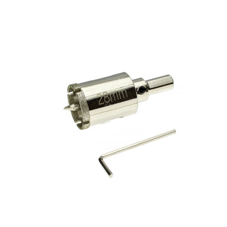 Коронка алмазная по кафелю и стеклу 28 мм с ц/с, Чеглок (10/120)