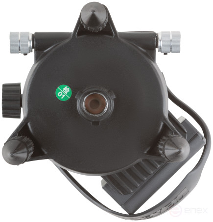 Уровень лазерный самоуспокаивающийся, зеленые лучи, крест, диапазон 10 м, Li-Ion аккум., 2 уровня яркости, без треноги, коробка