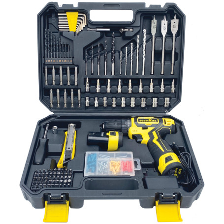 Tool Kit 193 items with a screwdriver 20V, 2acb, 1.5Ah*2, 30Nm GOODKING ESH-1202193 car kit