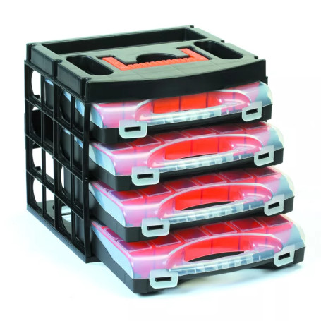 Plastic organizer with DUEL handle changeable 64 compartments, PP.08
