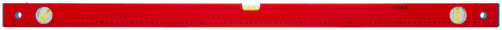 Уровень "Стандарт", 3 глазка, красный корпус, фрезерованная рабочая грань, шкала 1000 мм