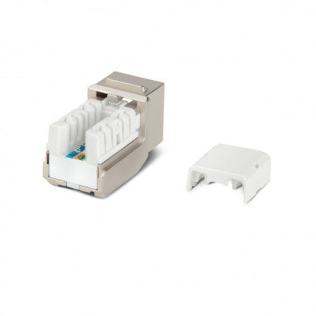 KJNE-8P8C-C6-90-SH-F-WH Keystone Jack Insert RJ-45(8P8C), Category 6, shielded, 110 IDC, sealing with NE-TOOL, white
