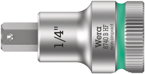 8740 B Hex-Plus HF Zyklop End head with an insert for an internal hexagon, DR 3/8", with the function of fixing fasteners, 1/4" x 35 mm