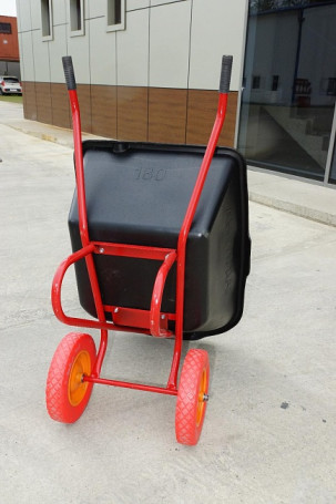 Industrialist 2-wheel anti-impact wheelbarrow, 180 liters (cast wheel)