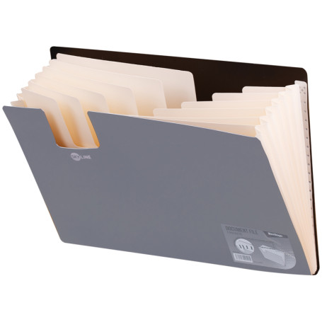 Folder of 7 Berlingo "Skyline" compartments, A4, 700 microns, with elastic band, assorted