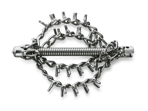 Цепная насадка с шипами без кольца с муфтой 32 мм / диаметр насадки 80 мм / с 4 цепями