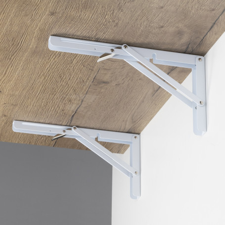 Folding shelf holder 300 white AKS (Model 1)