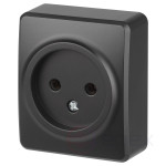 Розетка ЭРА Эксперт 11-2201-05 2P IP20 16A-250В ОУ антрацит