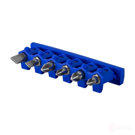 Набор бит ПРАКТИКА "Профи" 7шт PH1,2; PZ1,2; SL 2шт x 25мм, магнитный держатель, кассета (036-506)