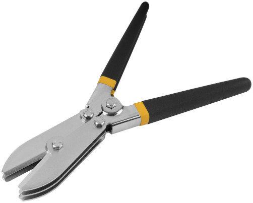 Crimping pliers for sheet metal, PVC coated handles, 255 mm