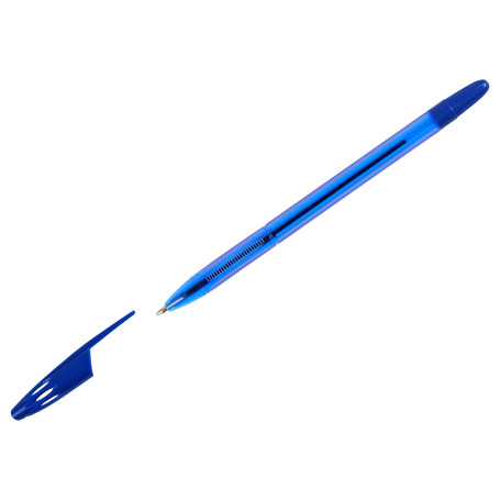 Ballpoint pen STAMM "555" blue, 0.7mm, tinted case