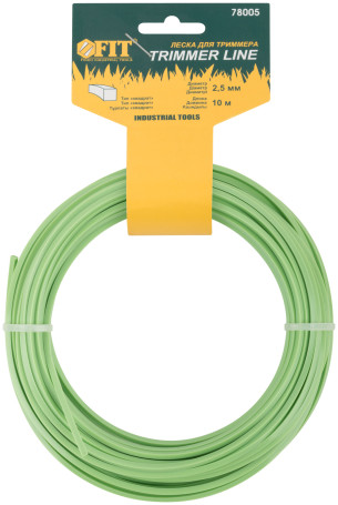 Fishing line for garden trimmers "Square" 2.5 mm x 10 m