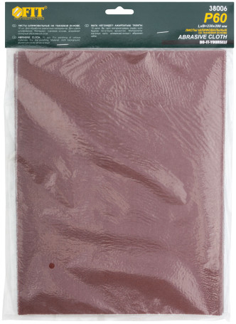Листы шлифовальные на тканевой основе, алюминий-оксидный абразивный слой 230х280 мм, 10 шт. Р 60