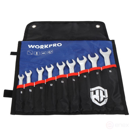 Ключи комбинированные набор 9шт (8-19мм) WP202502 WORKPRO