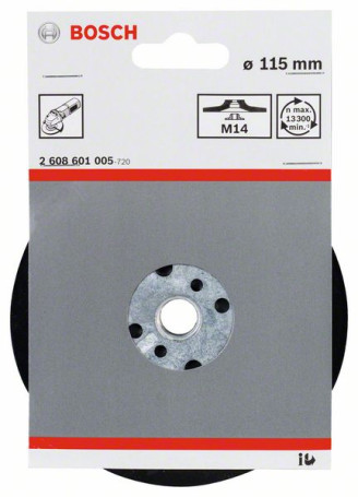Support plate Standard M14 115 mm 115 mm, 13 300 rpm