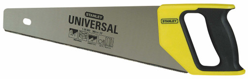 Ножовка по дереву универсальная с закаленным зубом STANLEY 1-20-002, 12х380 мм