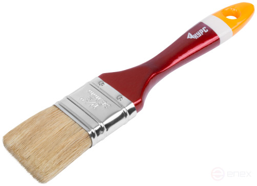 Кисть флейцевая "Мастер", натур. щетина, деревянная ручка 1,5" (38 мм)