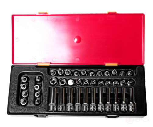 Набор головок торцевых 3/8" TORX,HEX 41 предмет в кейсе JTC