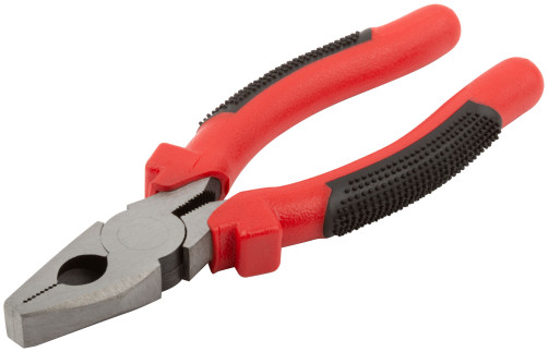 Combined pliers "Standard" red and black plastic handles, polished steel 165 mm