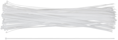 Хомуты нейлоновые для проводов, белые 100 шт., 4,8х500 мм